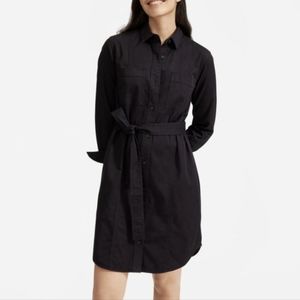 NWT Everlane modern utility shirt dress black sz 0